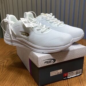 MTA Sport White Sneakers with Gold Detail